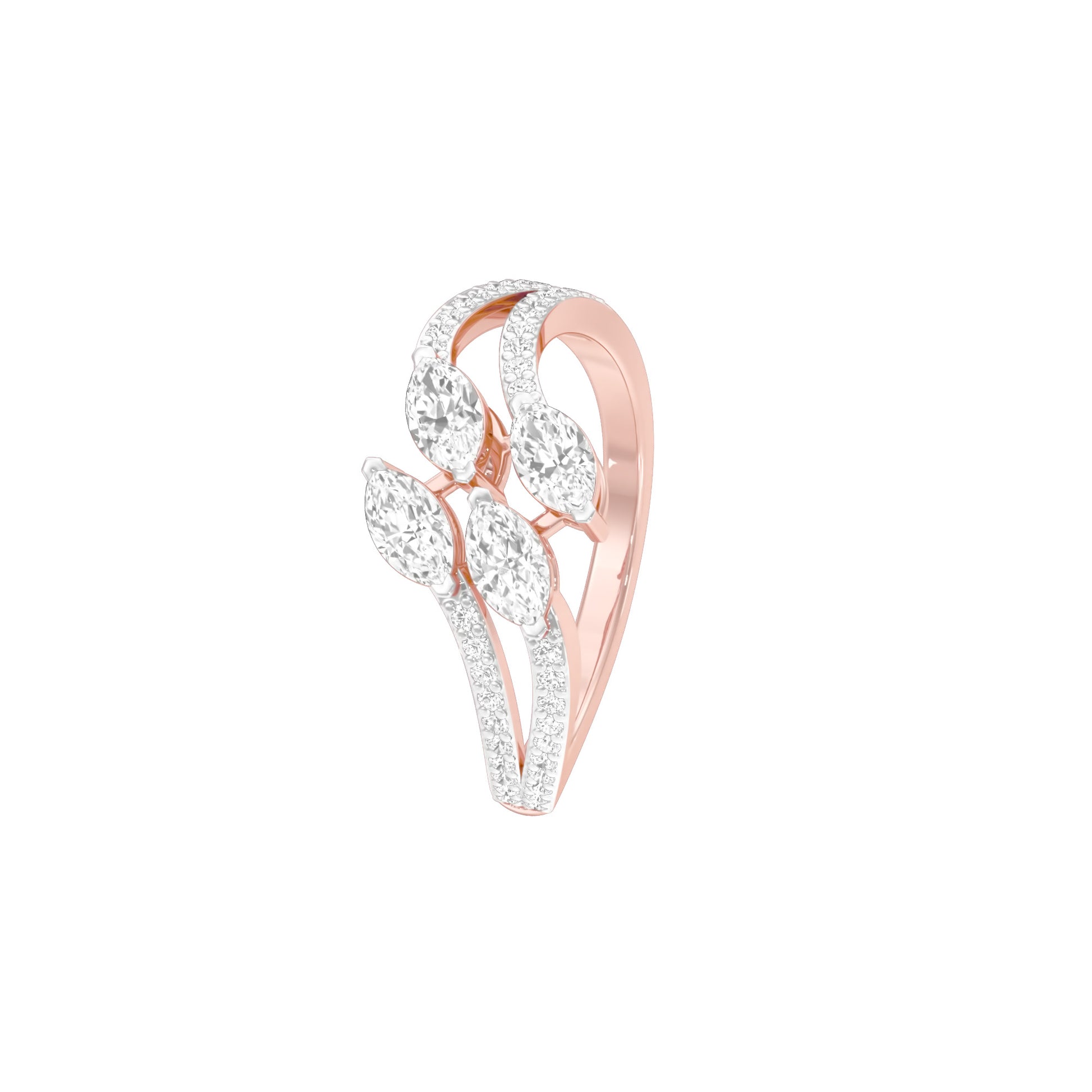 Twig Sparkle Diamond Ring 18 KT / Rose Gold / 18