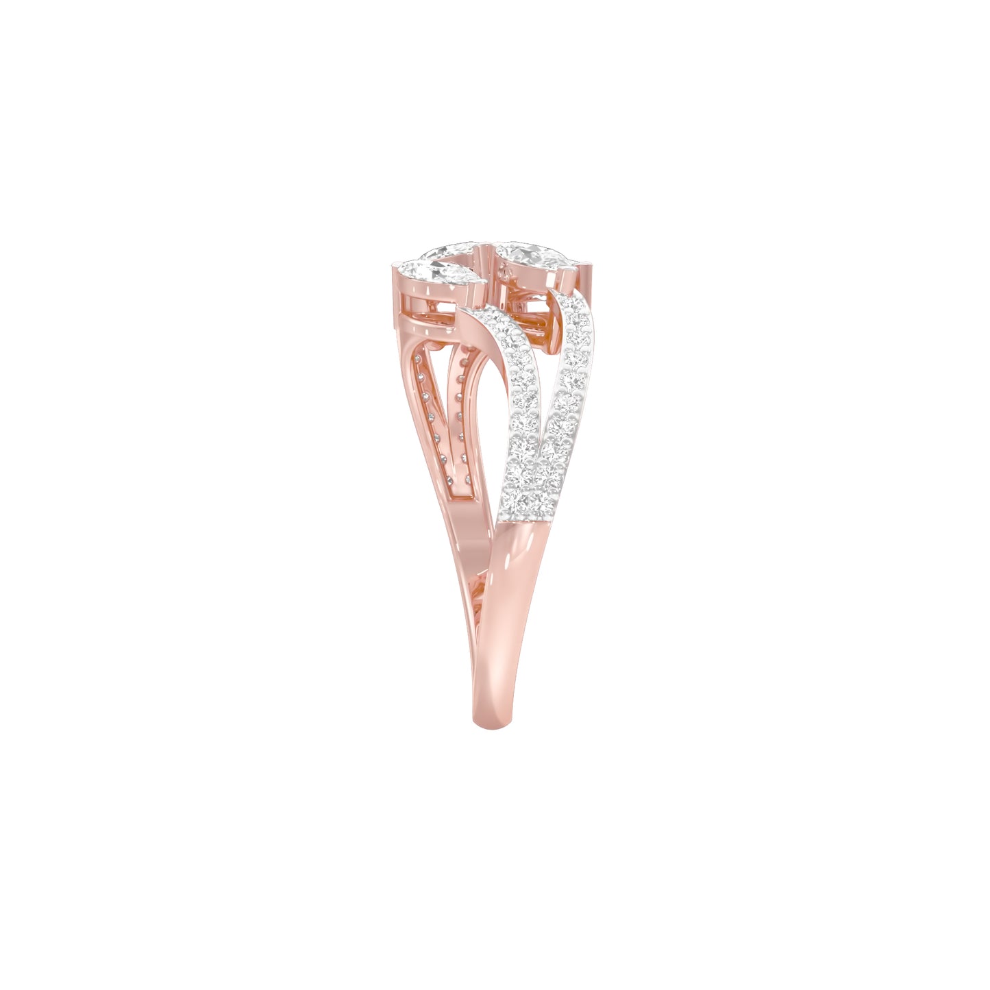 Twig Sparkle Diamond Ring 18 KT / Rose Gold / 18