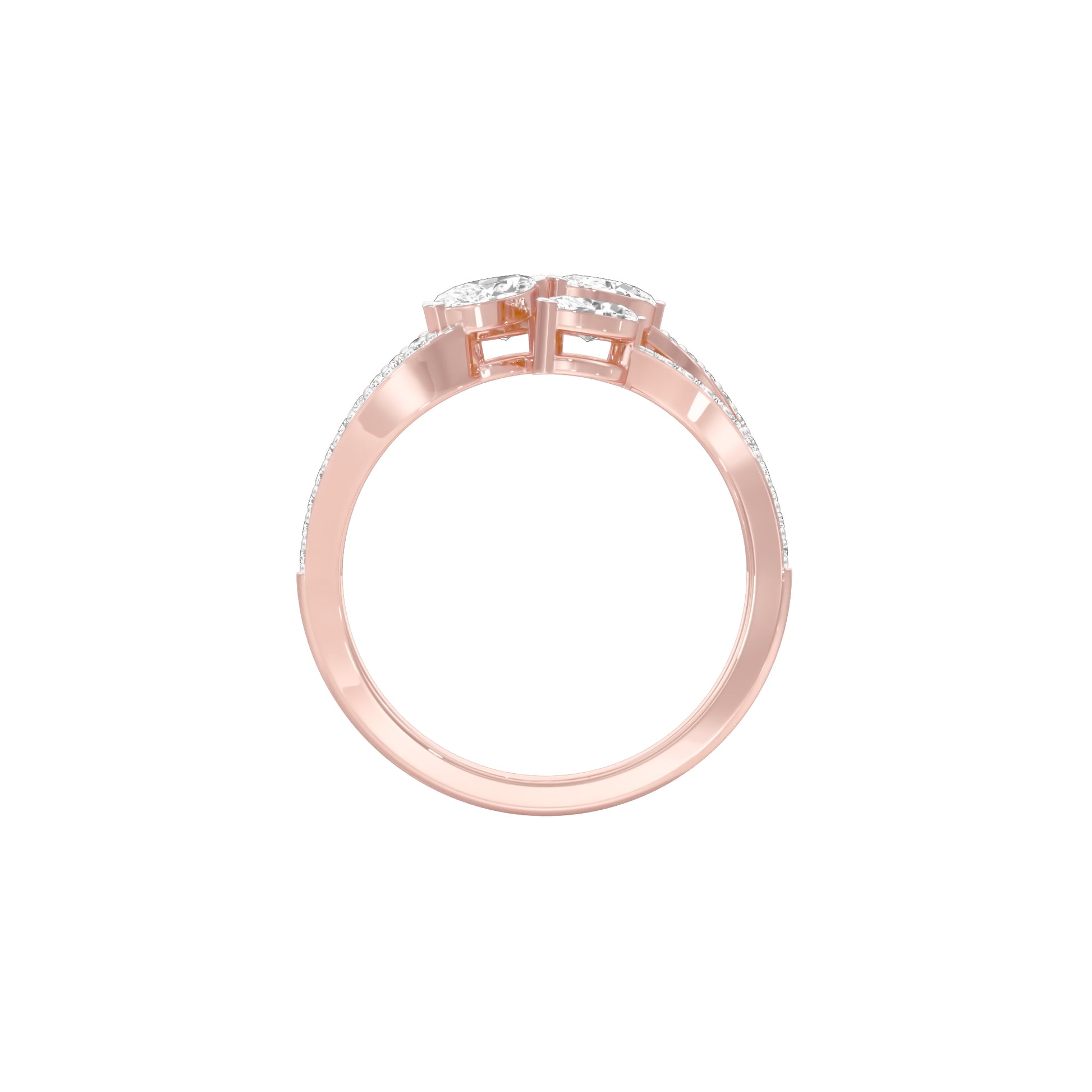 Twig Sparkle Diamond Ring 18 KT / Rose Gold / 18