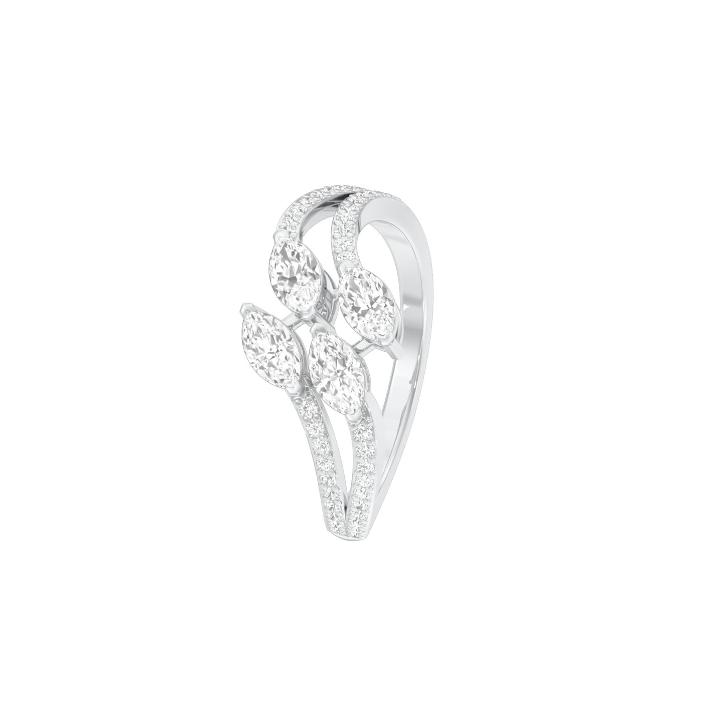 Twig Sparkle Diamond Ring 18 KT / White Gold / 18