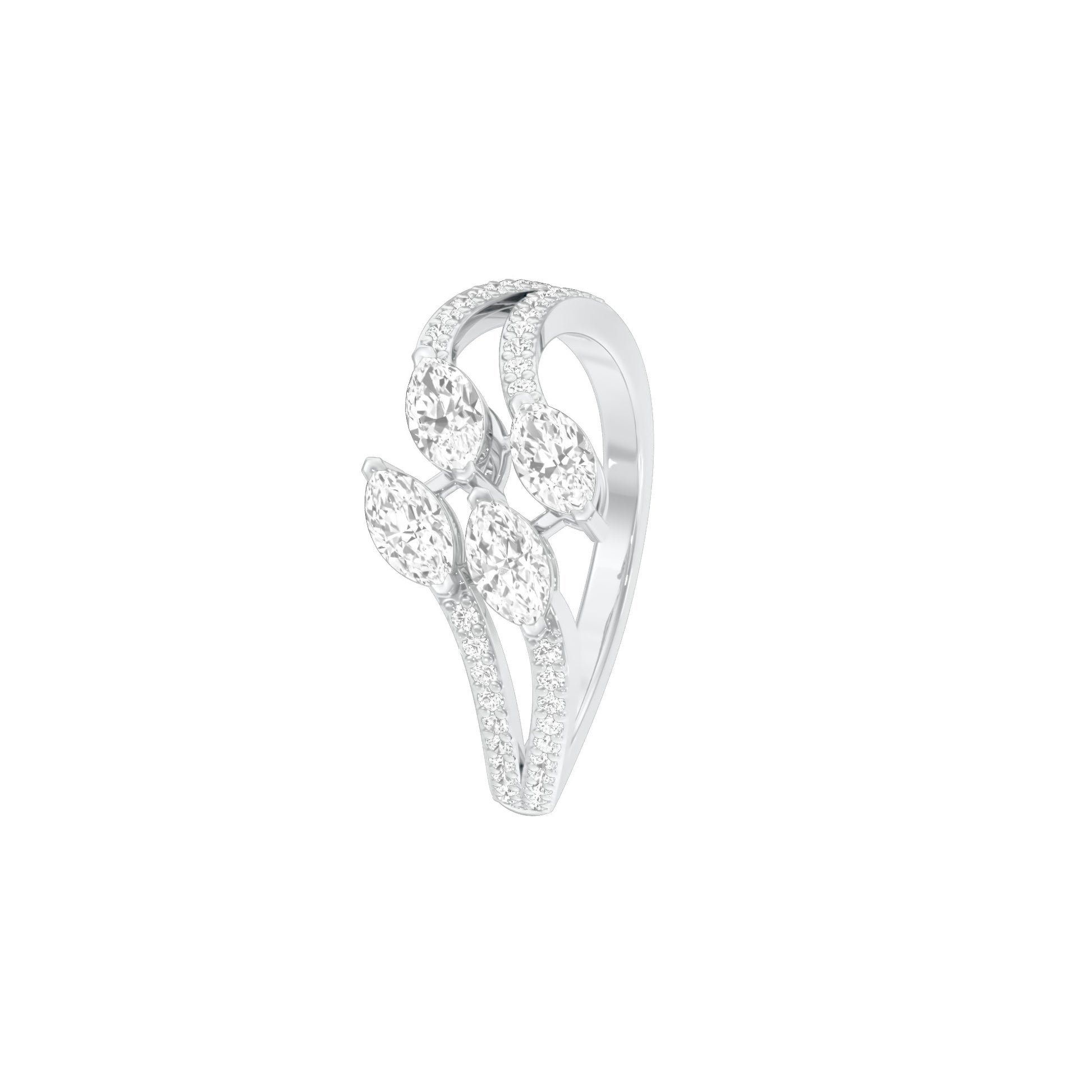 Twig Sparkle Diamond Ring 18 KT / White Gold / 18
