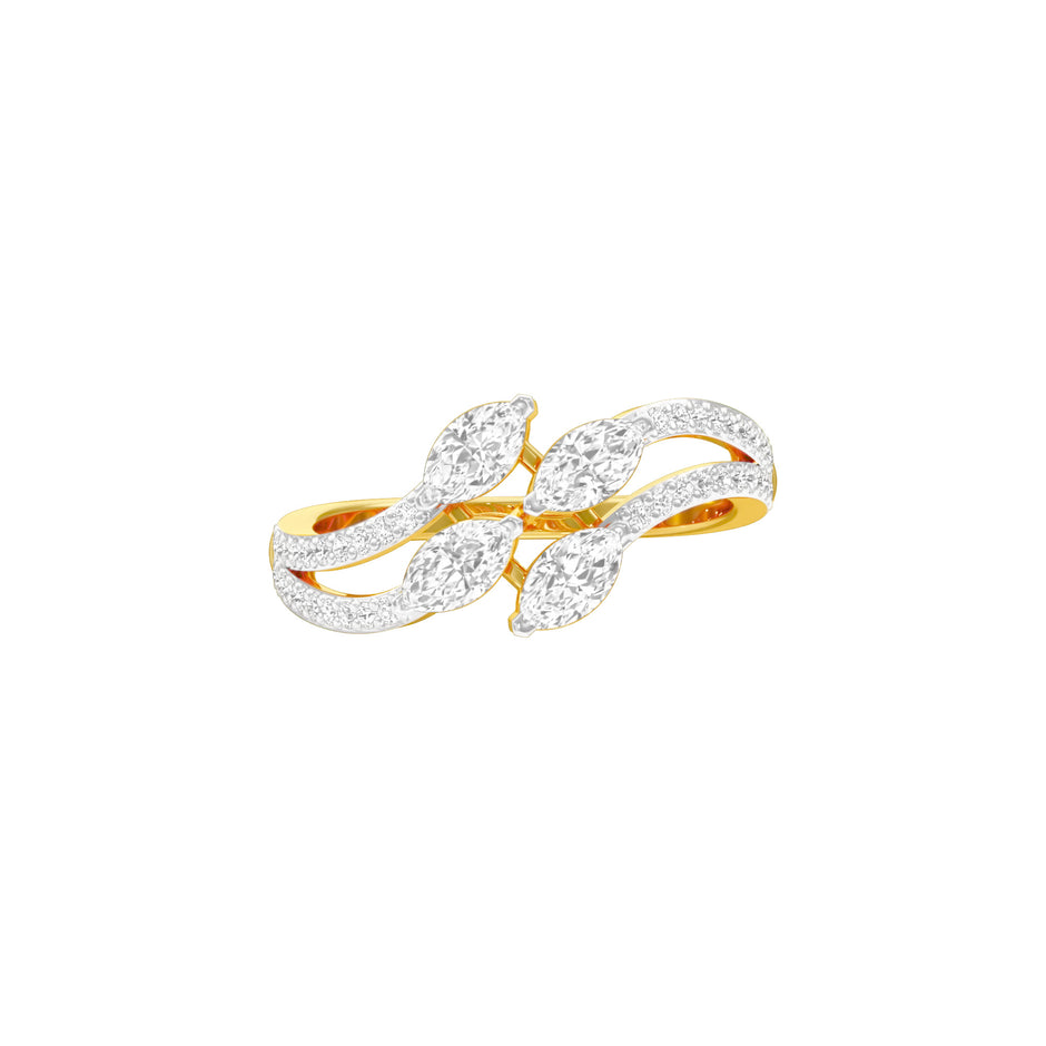 Twig Sparkle Diamond Ring 18 KT / Yellow Gold / 18
