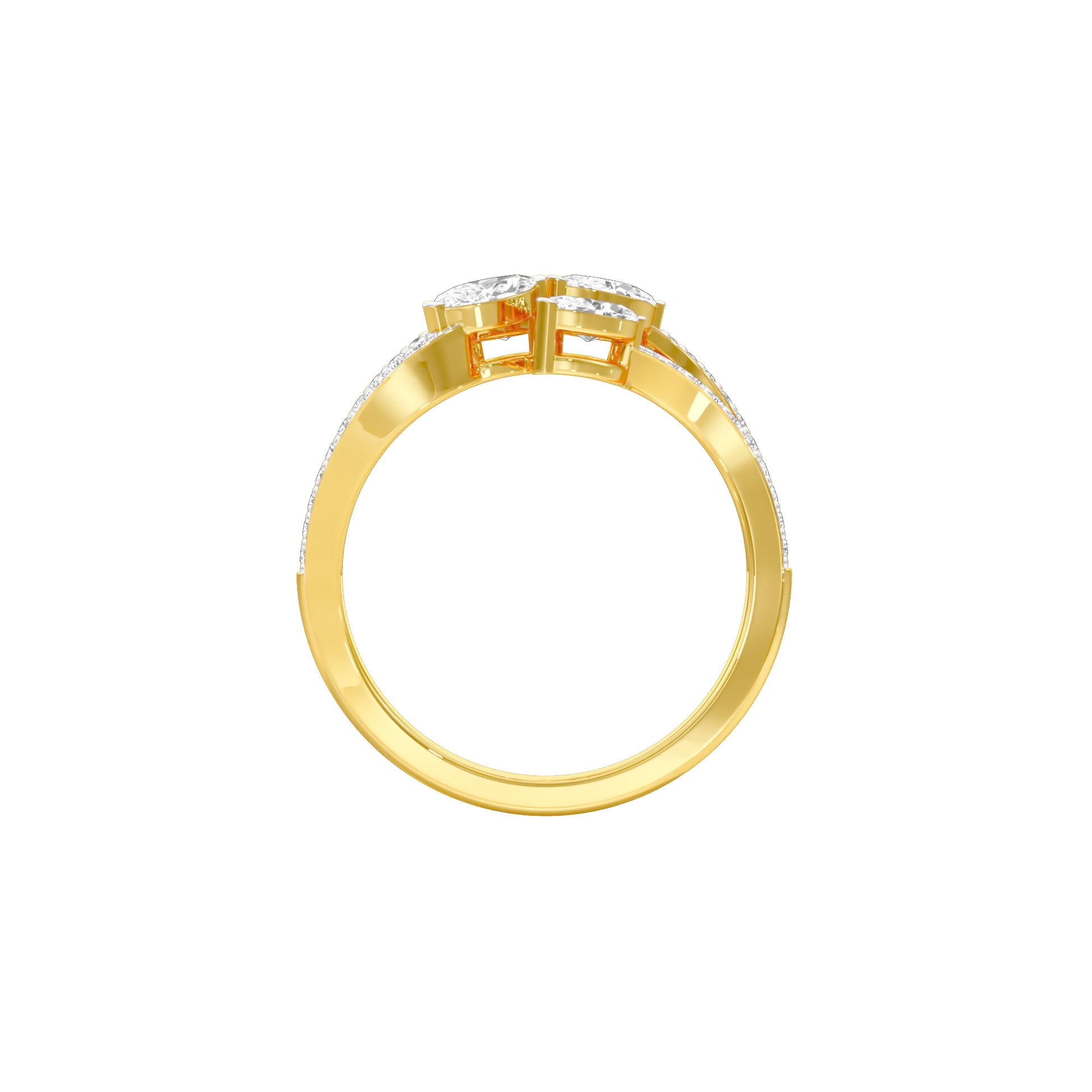 Twig Sparkle Diamond Ring 18 KT / Yellow Gold / 18