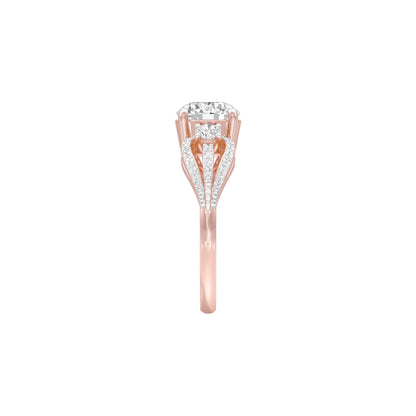 Charming Diva Diamond Engagement Ring 18 KT / Rose Gold / 22