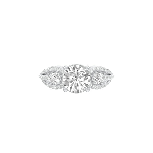 Charming Diva Diamond Engagement Ring 18 KT / White Gold / 22