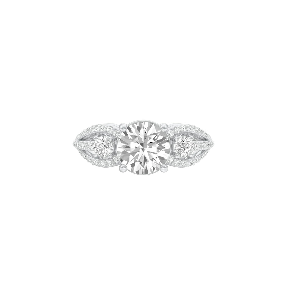 Charming Diva Diamond Engagement Ring 18 KT / White Gold / 22