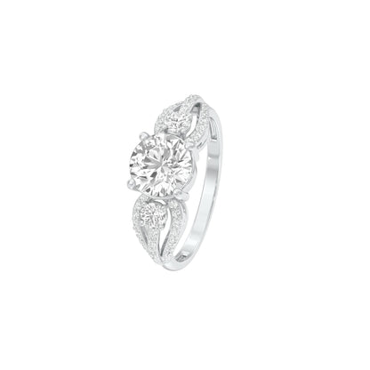 Charming Diva Diamond Engagement Ring 18 KT / White Gold / 22