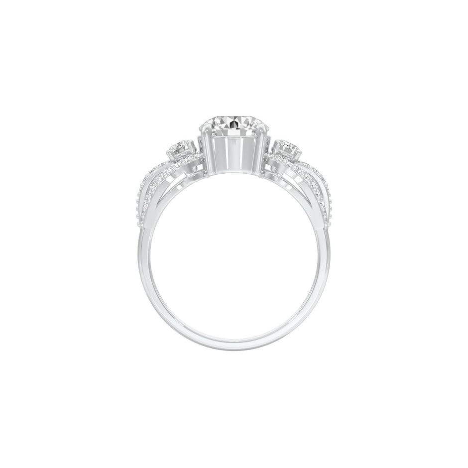 Charming Diva Diamond Engagement Ring 18 KT / White Gold / 22