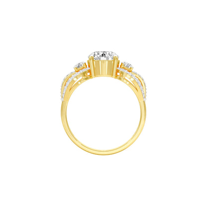 Charming Diva Diamond Engagement Ring 18 KT / Yellow Gold / 22