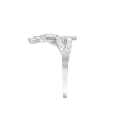 Luxe Glint Diamond Cocktail Ring 18 KT / White Gold / 22