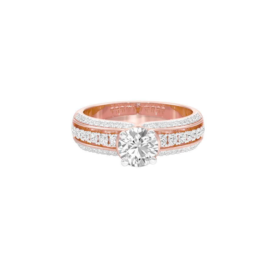 Soulmate Spark Diamond Engagement Ring 18 KT / Rose Gold / 22