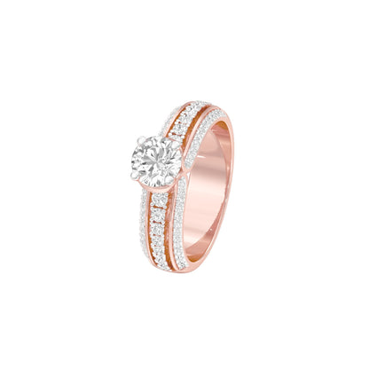 Soulmate Spark Diamond Engagement Ring 18 KT / Rose Gold / 22