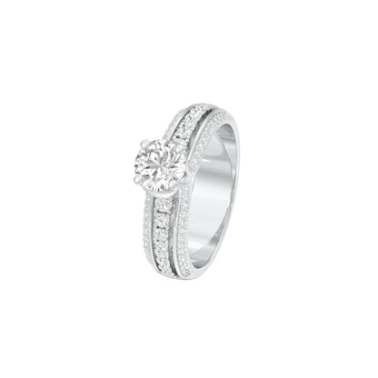 Soulmate Spark Diamond Engagement Ring 18 KT / White Gold / 22