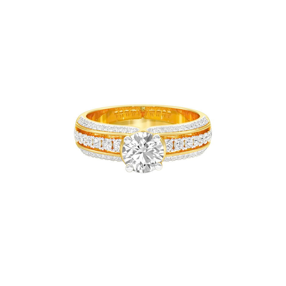 Soulmate Spark Diamond Engagement Ring 18 KT / Yellow Gold / 22