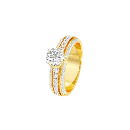 Soulmate Spark Diamond Engagement Ring 18 KT / Yellow Gold / 22