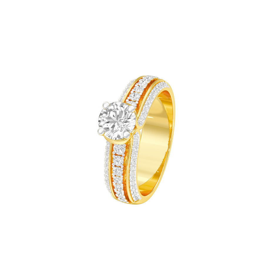Soulmate Spark Diamond Engagement Ring 18 KT / Yellow Gold / 22