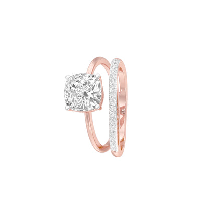 Cushioned Love Diamond Engagement Ring 18 KT / Rose Gold / 22