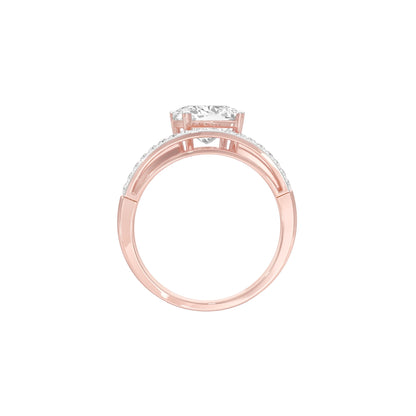 Cushioned Love Diamond Engagement Ring 18 KT / Rose Gold / 22