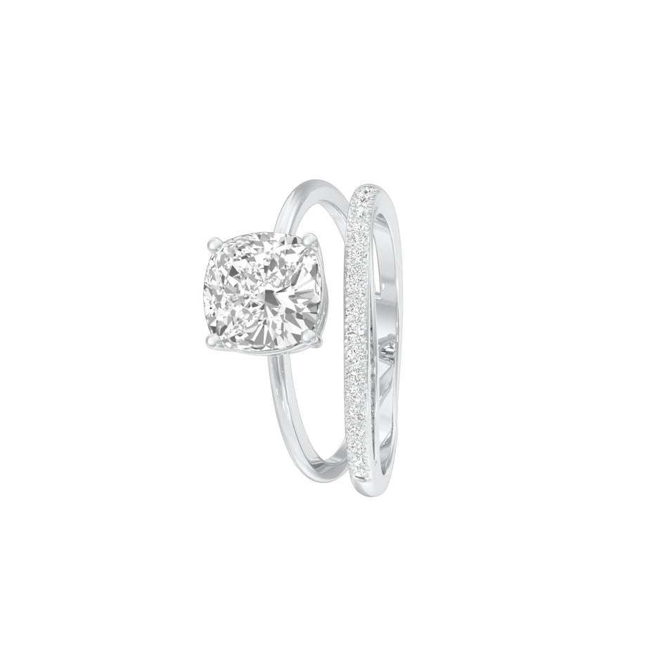 Cushioned Love Diamond Engagement Ring 18 KT / White Gold / 22