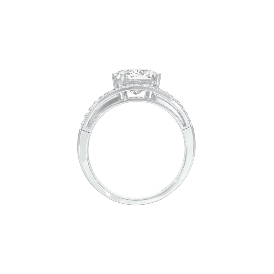 Cushioned Love Diamond Engagement Ring 18 KT / White Gold / 22