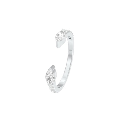 Creative Imprint Diamond Ring 18 KT / White Gold / 22