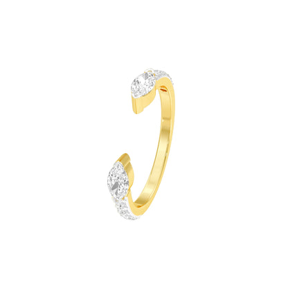 Creative Imprint Diamond Ring 18 KT / Yellow Gold / 22