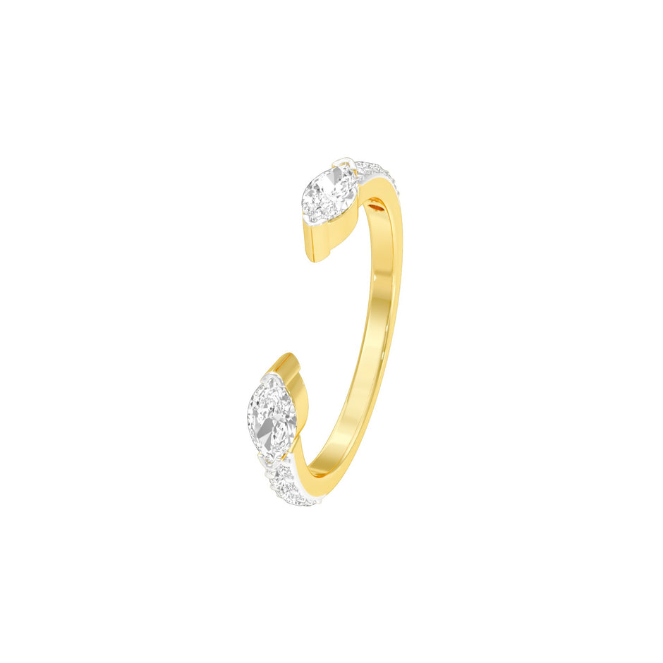 Creative Imprint Diamond Ring 18 KT / Yellow Gold / 22
