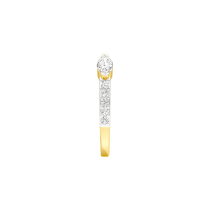 Creative Imprint Diamond Ring 18 KT / Yellow Gold / 22