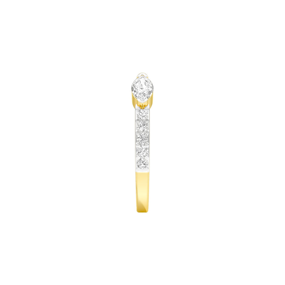 Creative Imprint Diamond Ring 18 KT / Yellow Gold / 22