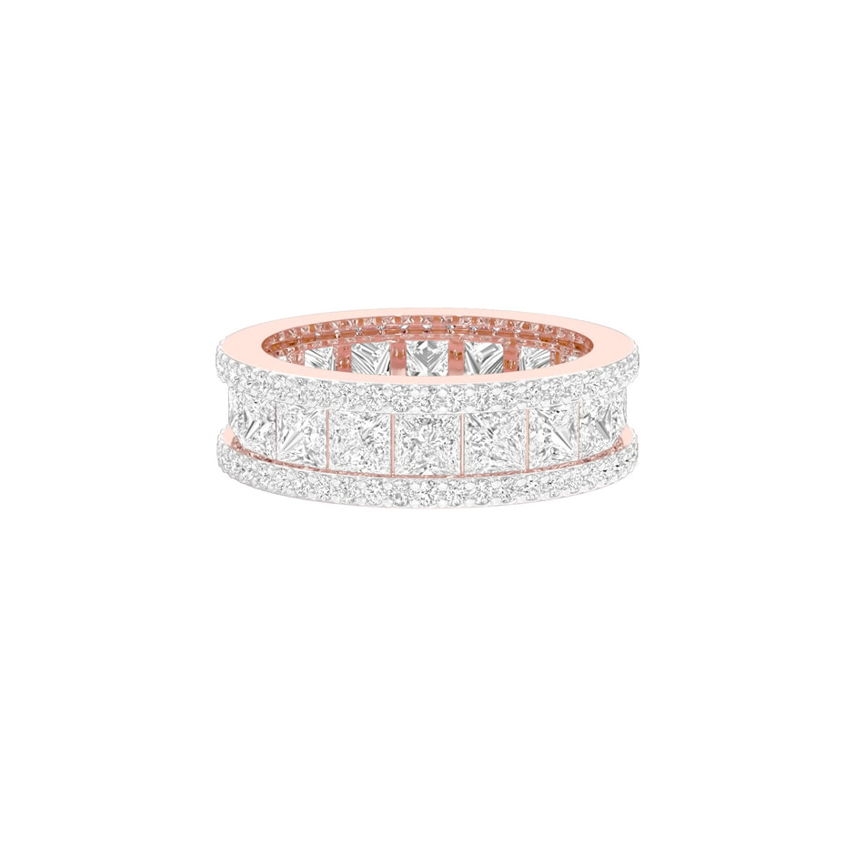Shining PearDiamond Band Ring 18 KT / Rose Gold / 22