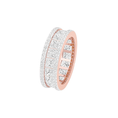 Shining PearDiamond Band Ring 18 KT / Rose Gold / 22