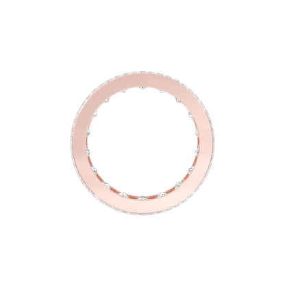 Shining PearDiamond Band Ring 18 KT / Rose Gold / 22