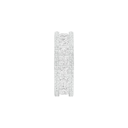 Shining PearDiamond Band Ring 18 KT / White Gold / 22