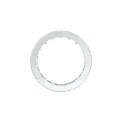 Shining PearDiamond Band Ring 18 KT / White Gold / 22