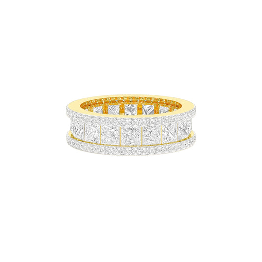 Shining PearDiamond Band Ring 18 KT / Yellow Gold / 22