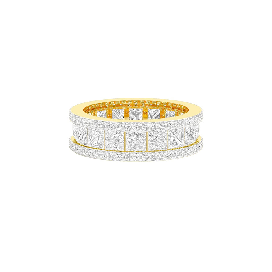Shining PearDiamond Band Ring 18 KT / Yellow Gold / 22