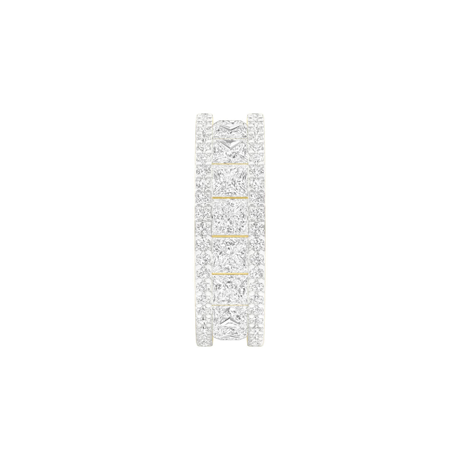 Shining PearDiamond Band Ring 18 KT / Yellow Gold / 22
