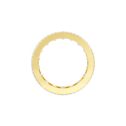 Shining PearDiamond Band Ring 18 KT / Yellow Gold / 22