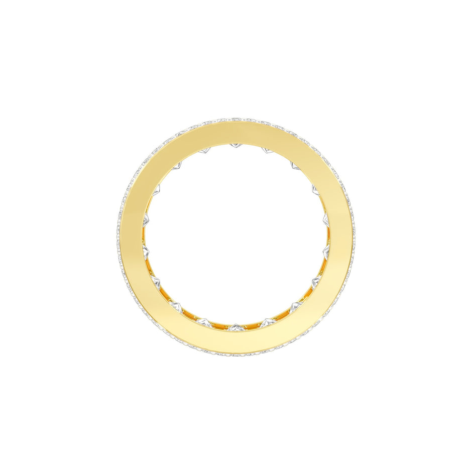Shining PearDiamond Band Ring 18 KT / Yellow Gold / 22