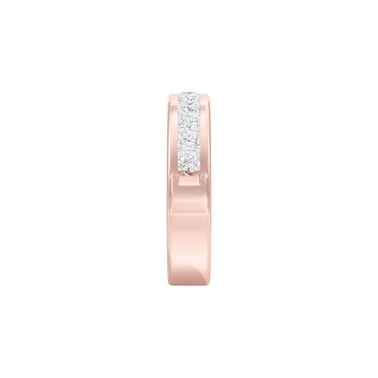 Pear Spark Diamond Band Ring 18 KT / Rose Gold / 22