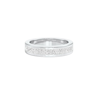 Pear Spark Diamond Band Ring 18 KT / White Gold / 22