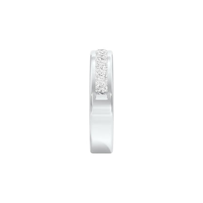 Pear Spark Diamond Band Ring 18 KT / White Gold / 22