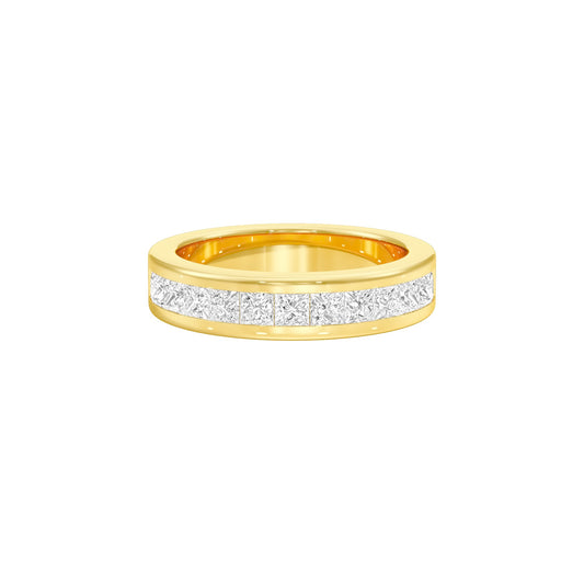 Pear Spark Diamond Band Ring 18 KT / Yellow Gold / 22