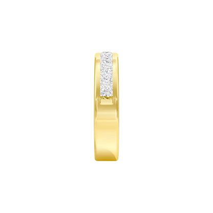 Pear Spark Diamond Band Ring 18 KT / Yellow Gold / 22