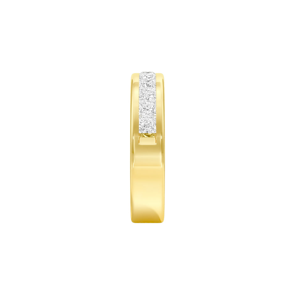 Pear Spark Diamond Band Ring 18 KT / Yellow Gold / 22