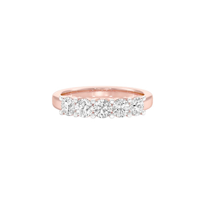 Luna Diamond Band Ring 18 KT / Rose Gold / 22