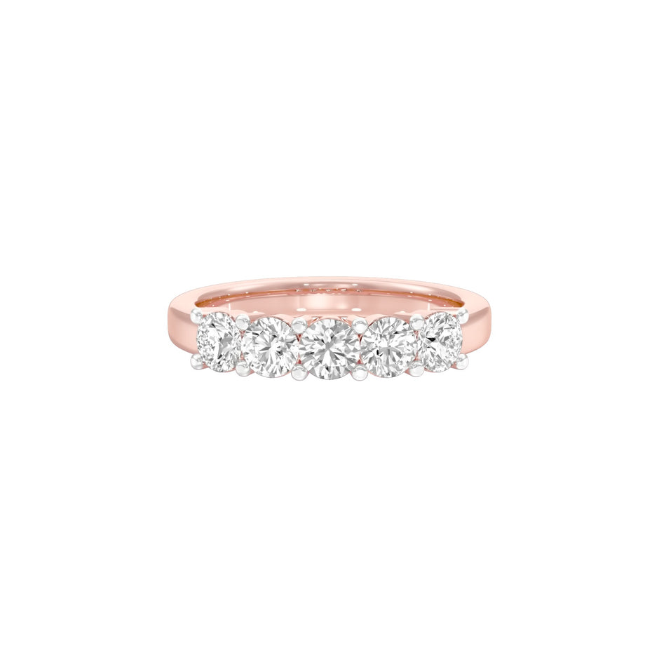 Luna Diamond Band Ring 18 KT / Rose Gold / 22