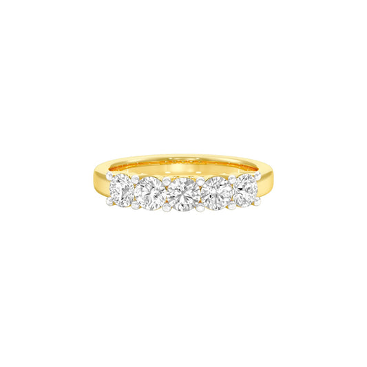 Luna Diamond Band Ring 18 KT / Yellow Gold / 22