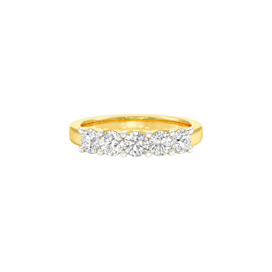Luna Diamond Band Ring 18 KT / Yellow Gold / 22