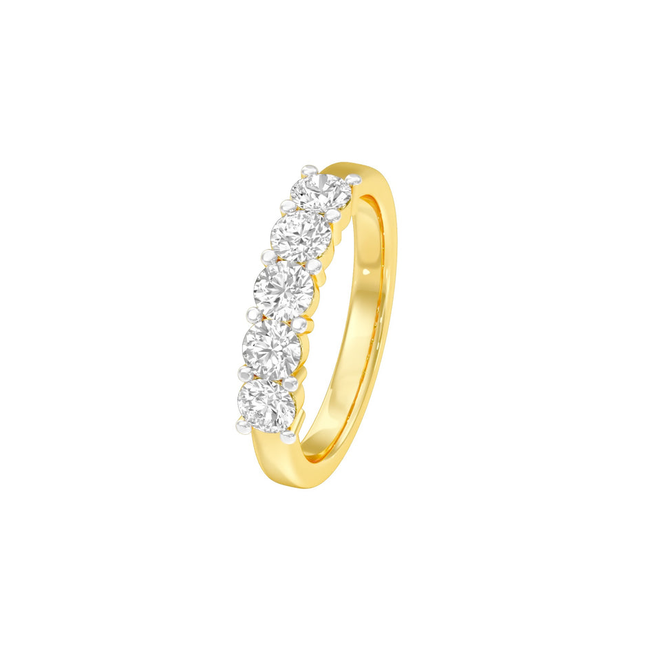 Luna Diamond Band Ring 18 KT / Yellow Gold / 22